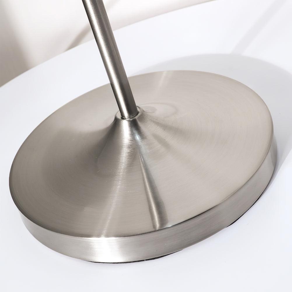 Elegant White Ceramic Ribbed Side Table Lamp for Modern Living Room Decor