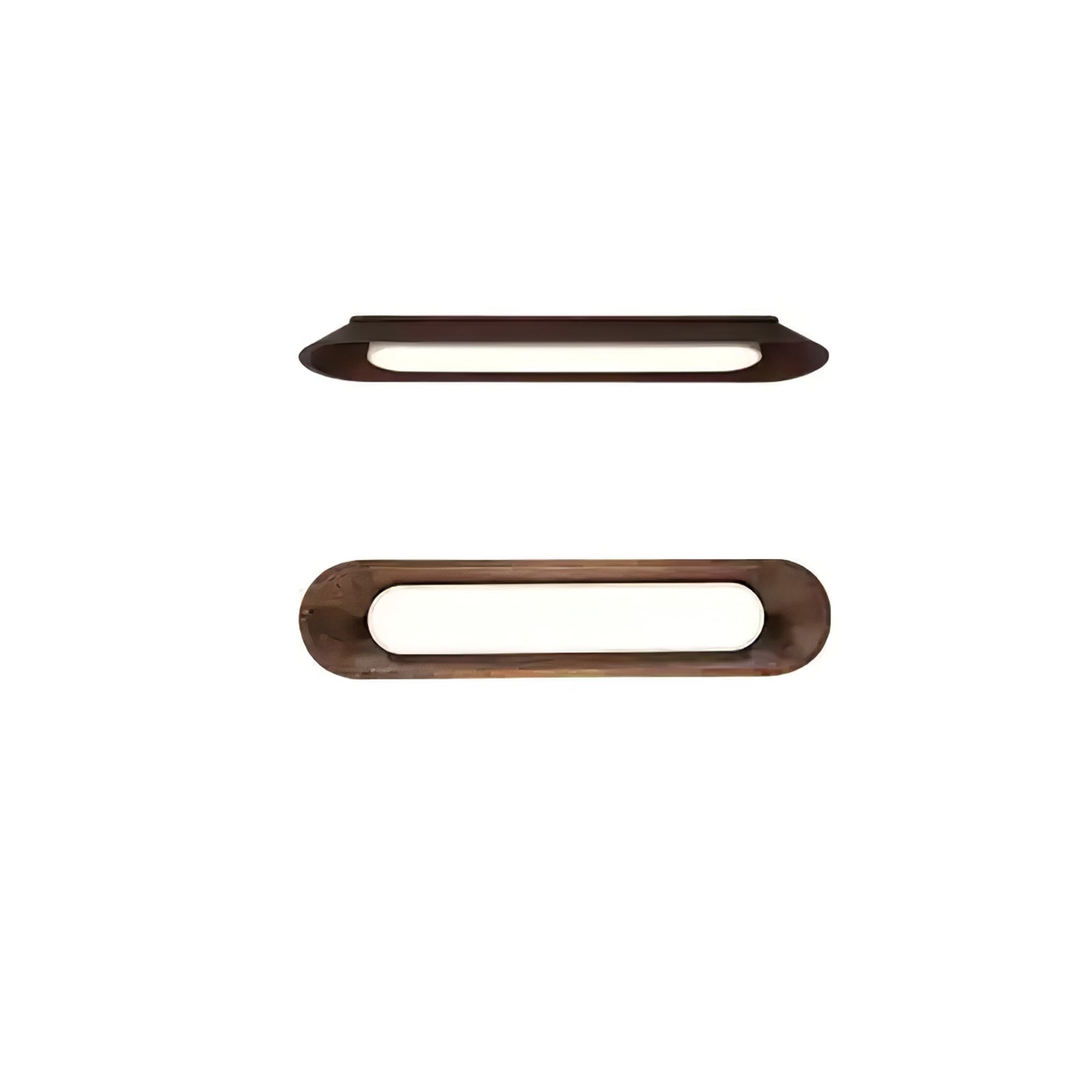 Modern Minimalist Wood and Acrylic Channel Ceiling Lamp with Integrated LED Lighting