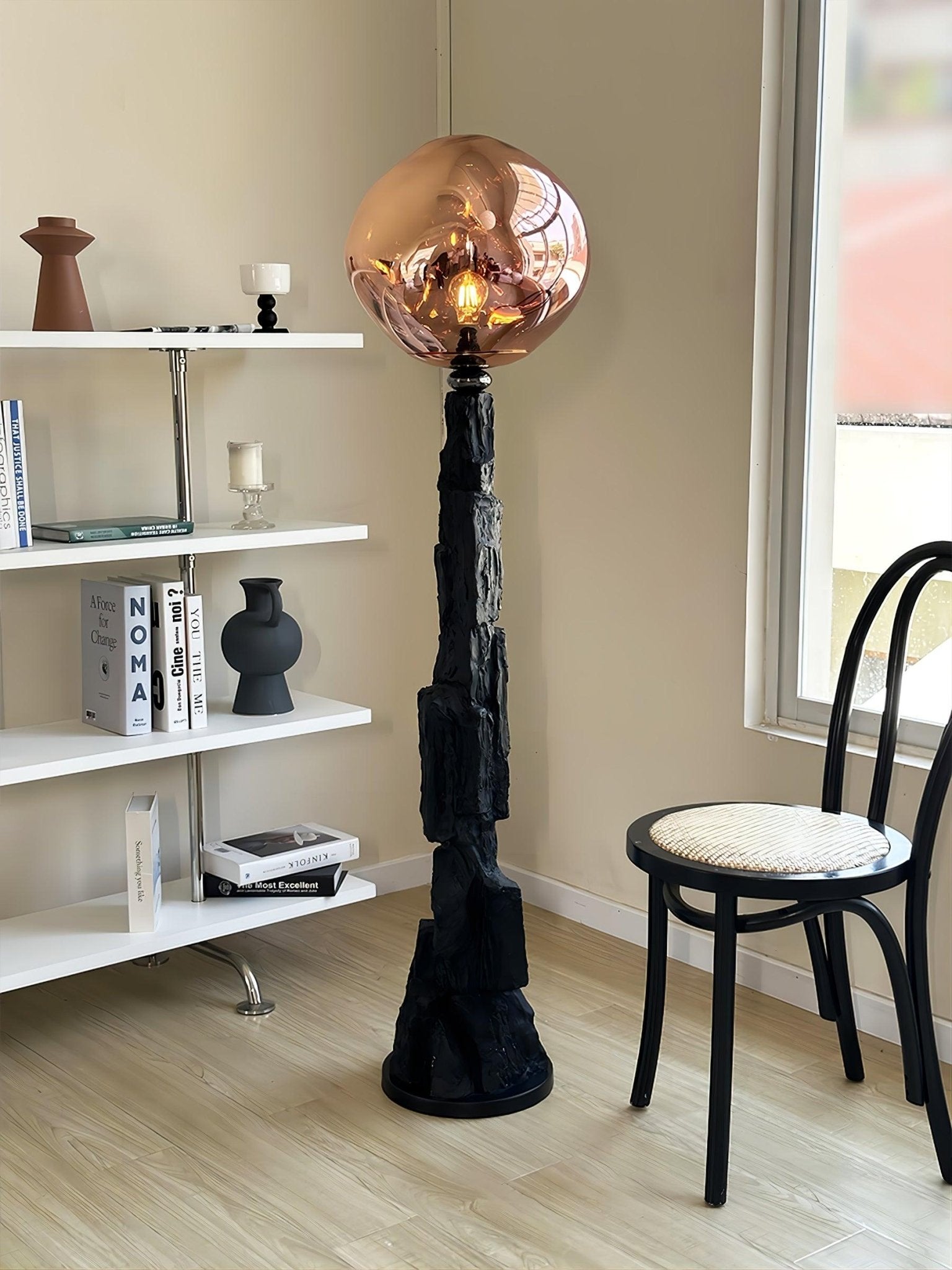 Artistic Charcoal Melt Standing Floor Lamp for Modern Home Decor and Ambient Lighting