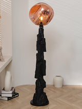 Artistic Charcoal Melt Standing Floor Lamp for Modern Home Decor and Ambient Lighting