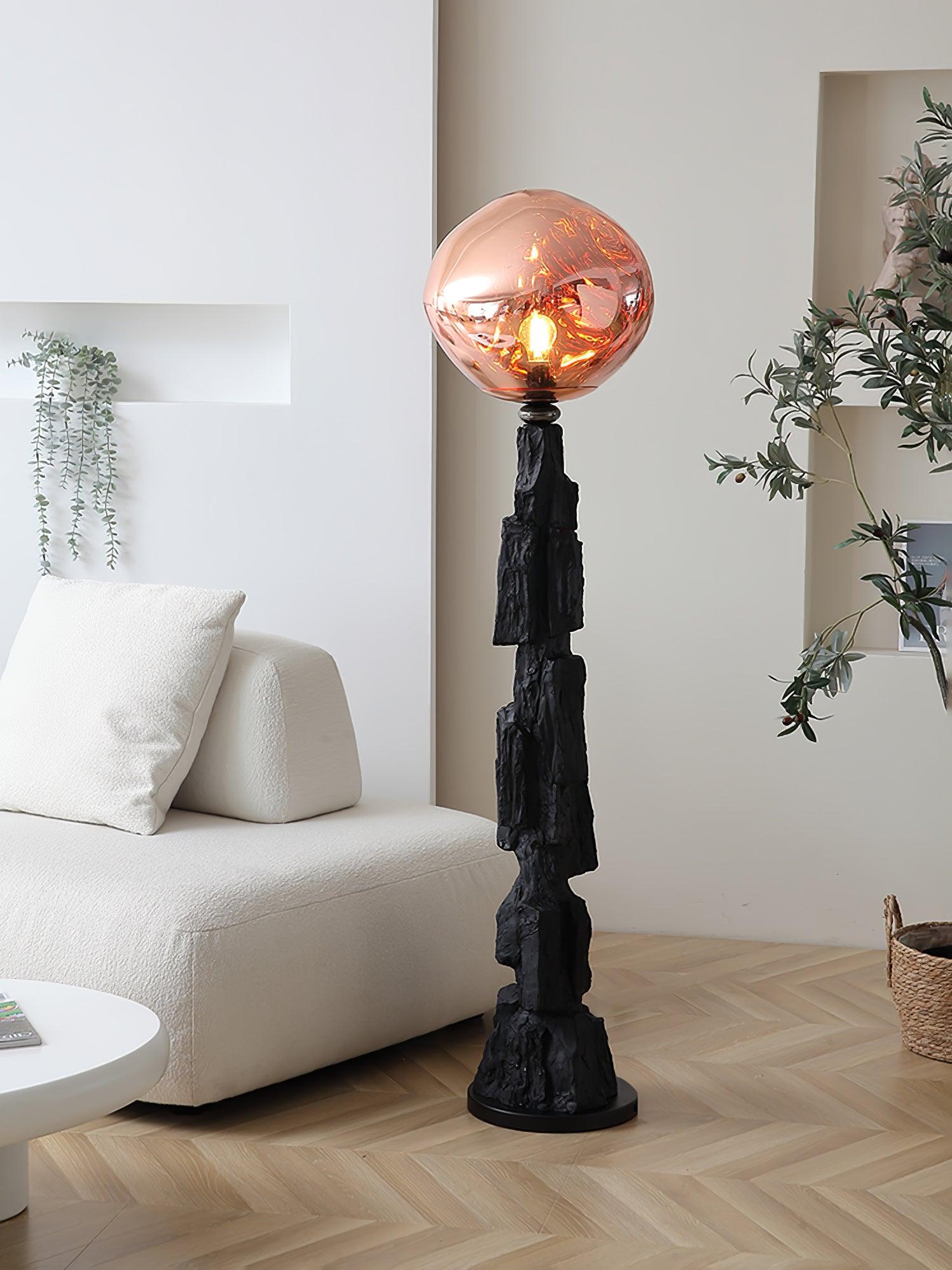 Artistic Charcoal Melt Standing Floor Lamp for Modern Home Decor and Ambient Lighting
