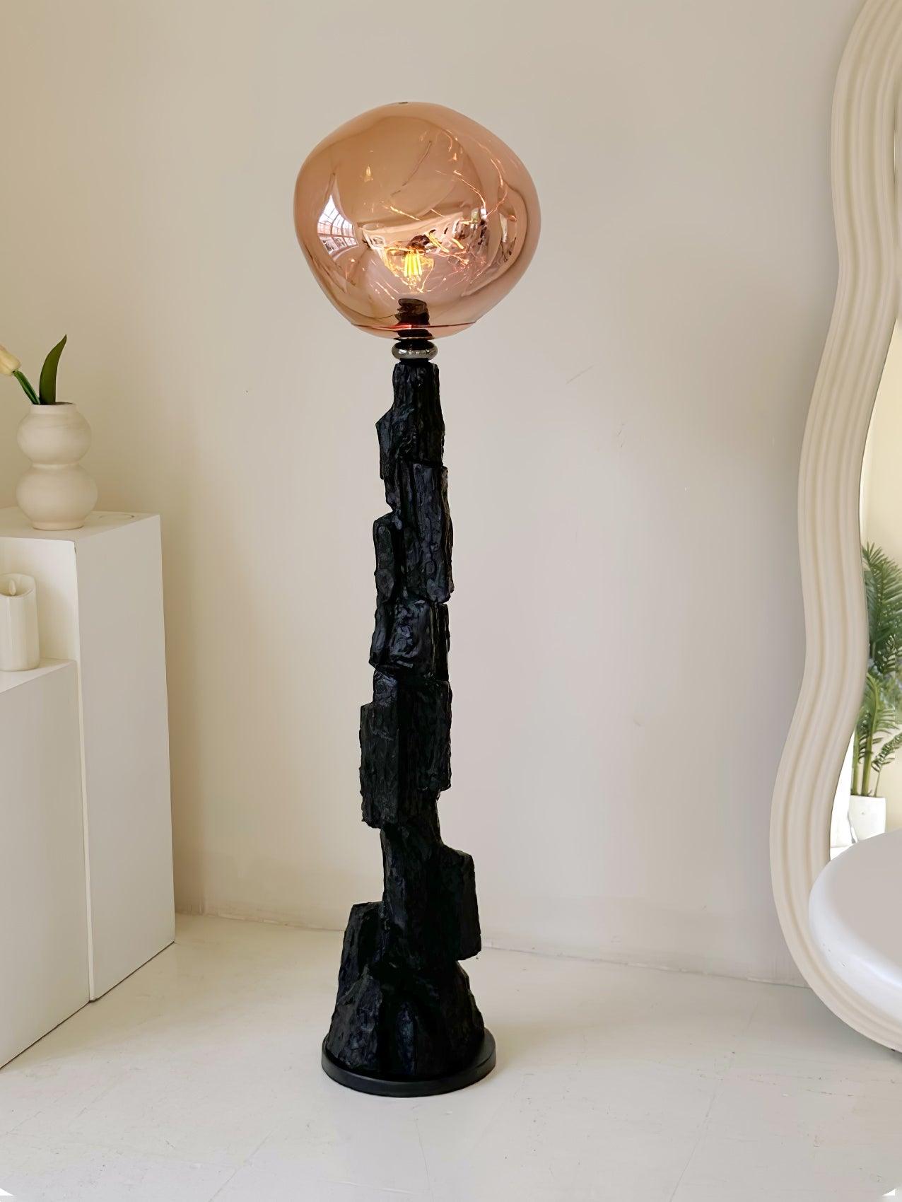 Artistic Charcoal Melt Standing Floor Lamp for Modern Home Decor and Ambient Lighting