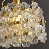 vintage-brass-and-flowered-glass-charlotte-pendant-light-fixture-for-entryway-lighting