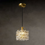 vintage-brass-and-flowered-glass-charlotte-pendant-light-fixture-for-entryway-lighting
