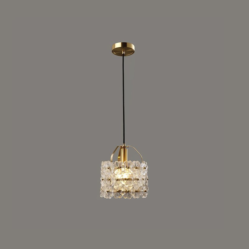 vintage-brass-and-flowered-glass-charlotte-pendant-light-fixture-for-entryway-lighting