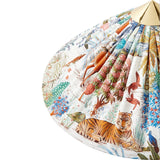 Mid Century Modern Rattan Stem Floor Lamp with Elegant Fabric Shade for Indoor Living Spaces