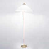 Mid Century Modern Rattan Stem Floor Lamp with Elegant Fabric Shade for Indoor Living Spaces
