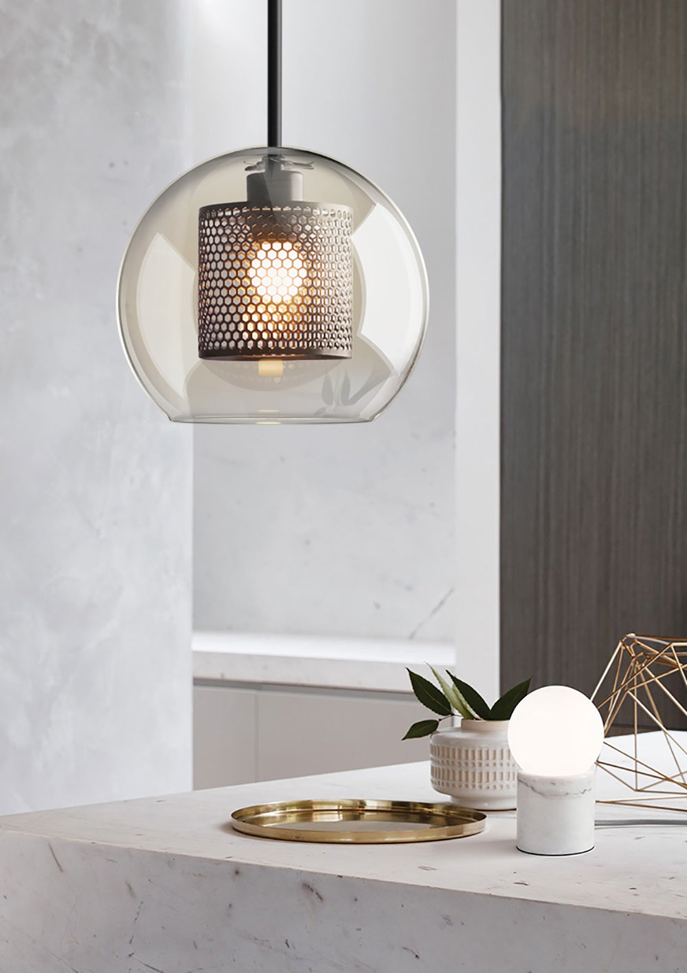 Modern Chiswick Glass Pendant Lamp for Kitchen Island and Living Room Lighting