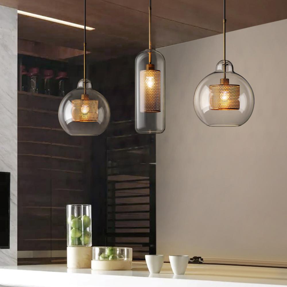 Modern Chiswick Glass Pendant Lamp for Kitchen Island and Living Room Lighting