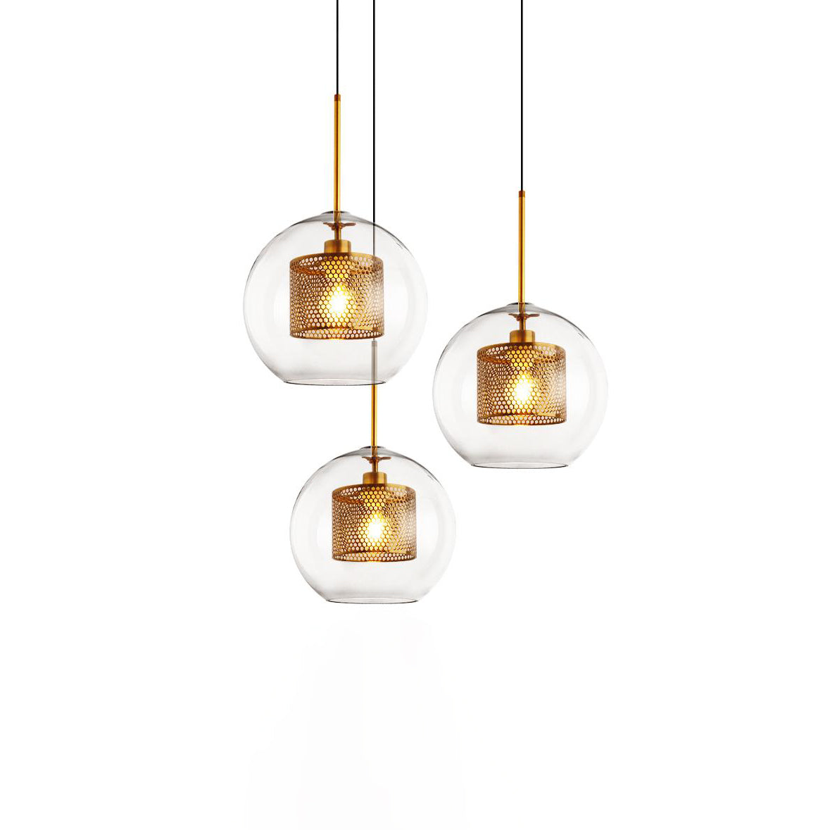 Modern Chiswick Glass Pendant Lamp for Kitchen Island and Living Room Lighting