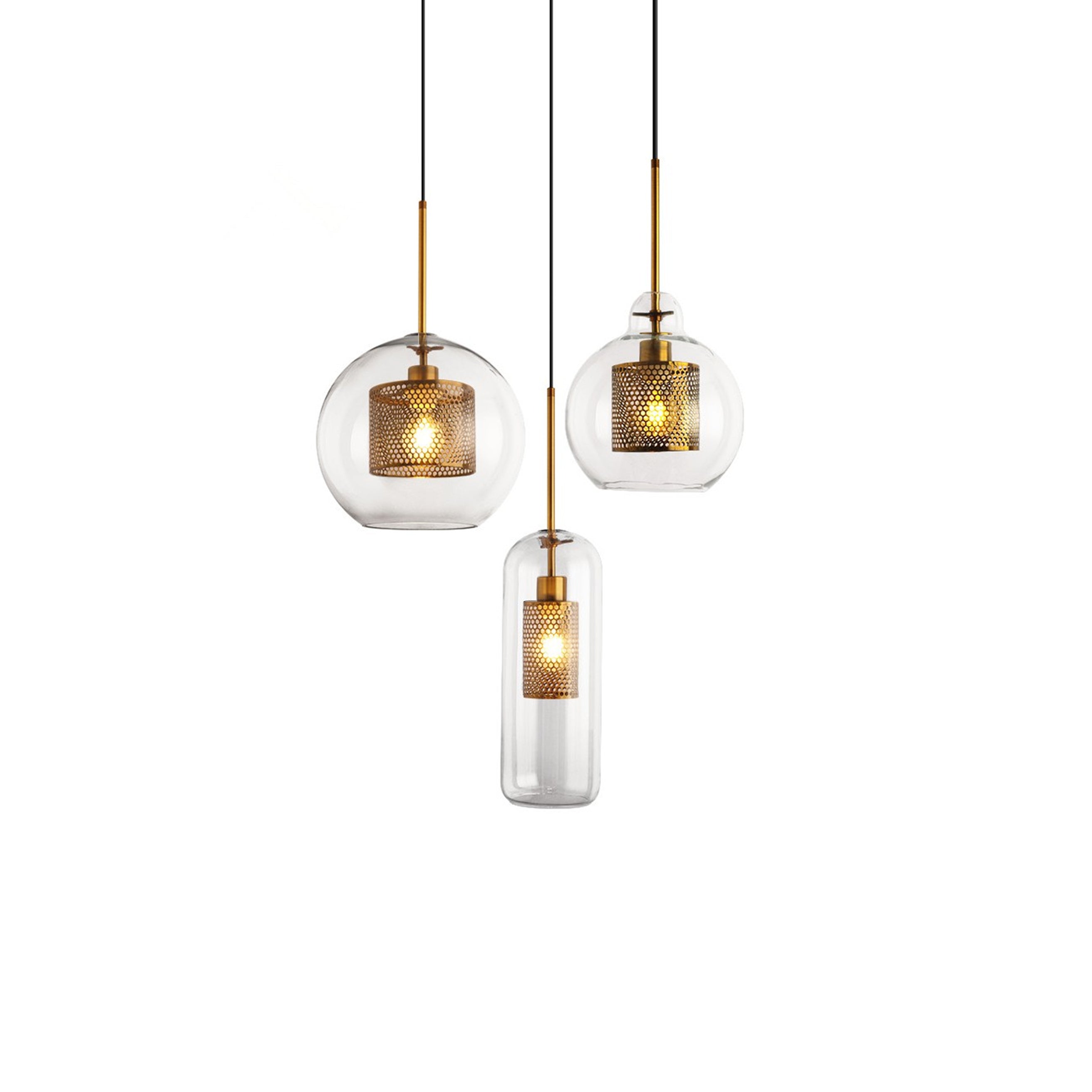 Modern Chiswick Glass Pendant Lamp for Kitchen Island and Living Room Lighting