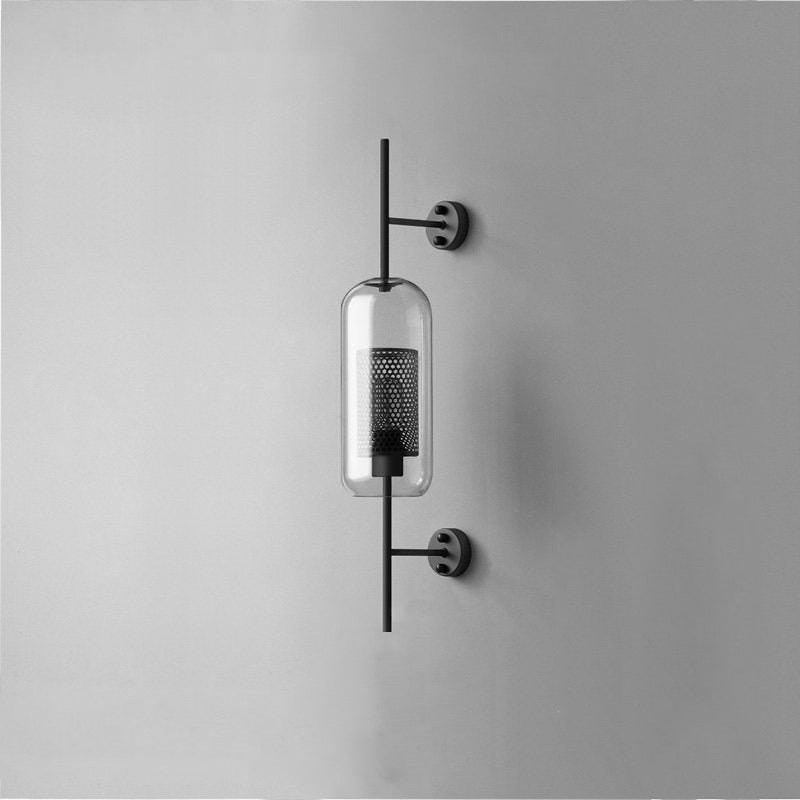 Contemporary Chiswick Glass Wall Sconce Sphere and Capsule Indoor Lighting Fixture