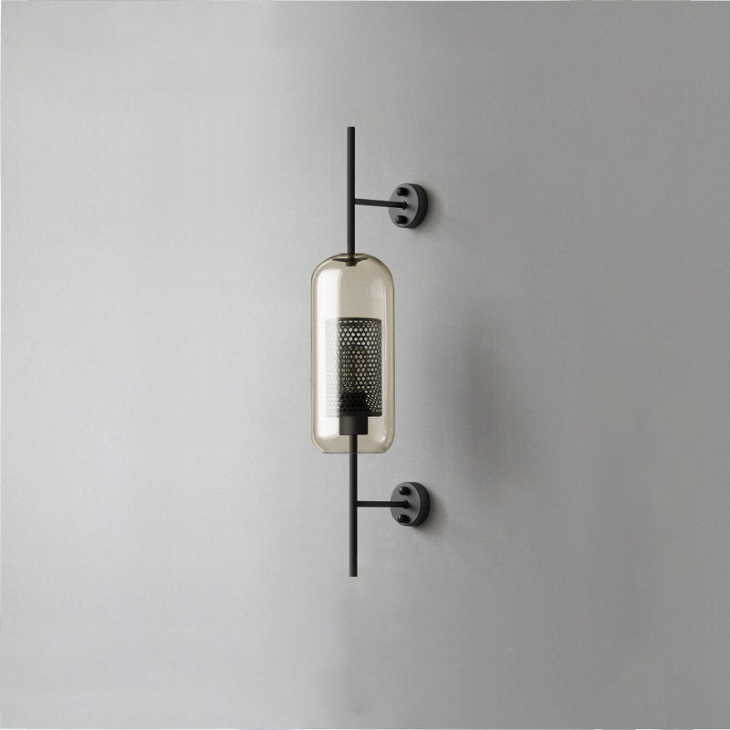 Contemporary Chiswick Glass Wall Sconce Sphere and Capsule Indoor Lighting Fixture