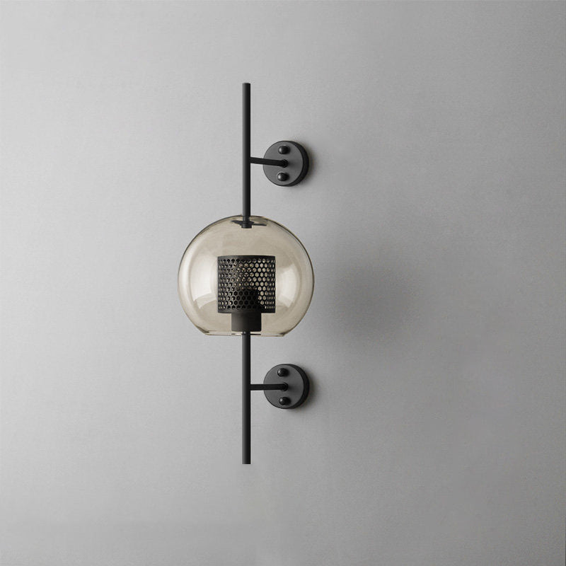 Contemporary Chiswick Glass Wall Sconce Sphere and Capsule Indoor Lighting Fixture