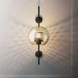Contemporary Chiswick Glass Wall Sconce Sphere and Capsule Indoor Lighting Fixture