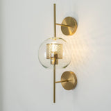 Contemporary Chiswick Glass Wall Sconce Sphere and Capsule Indoor Lighting Fixture