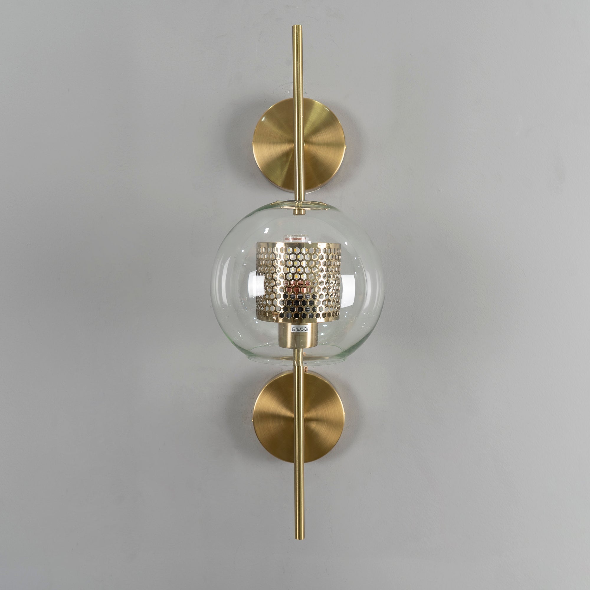 Contemporary Chiswick Glass Wall Sconce Sphere and Capsule Indoor Lighting Fixture