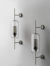 Contemporary Chiswick Glass Wall Sconce Sphere and Capsule Indoor Lighting Fixture
