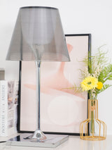 Modern Chrome Prism Table Lamp with Dual Diffuser and Polished Aluminum Base