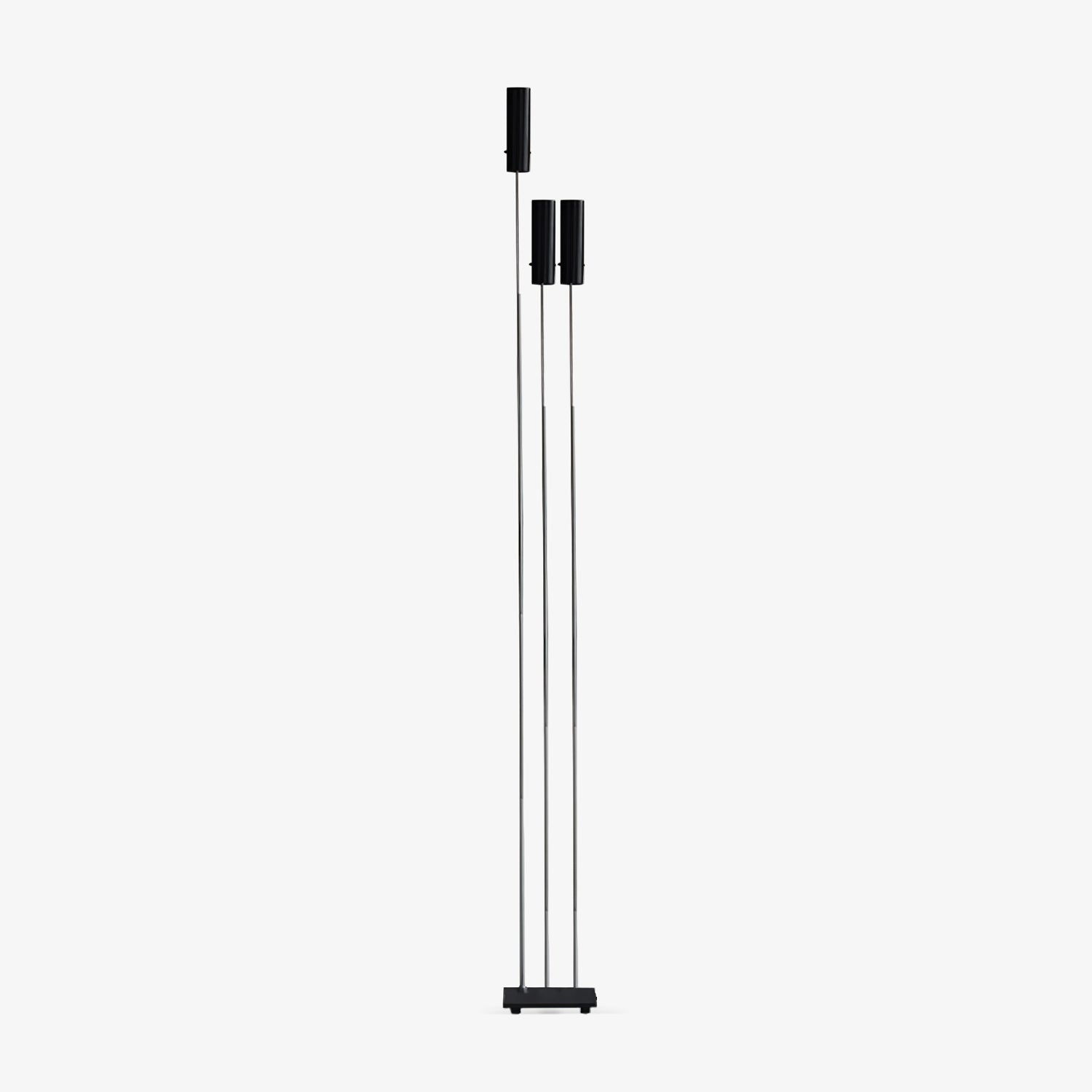 Modern Minimalist Cima Floor Lamp with Black Cylindrical Uplight Heads