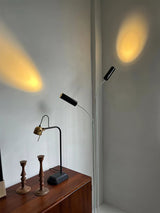 Modern Minimalist Cima Floor Lamp with Black Cylindrical Uplight Heads