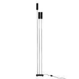 Modern Minimalist Cima Floor Lamp with Black Cylindrical Uplight Heads
