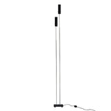 Modern Minimalist Cima Floor Lamp with Black Cylindrical Uplight Heads