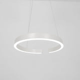 Modern LED Ring Pendant Light Circular Minimalist Chandelier for Living Room and Bedroom