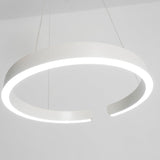 Modern LED Ring Pendant Light Circular Minimalist Chandelier for Living Room and Bedroom