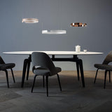 Modern LED Ring Pendant Light Circular Minimalist Chandelier for Living Room and Bedroom