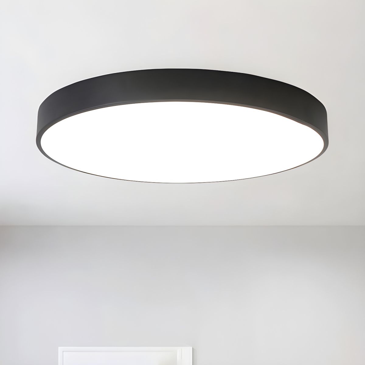 Modern Circular Slimline LED Ceiling Light Minimalist Flush Mount Overhead Fixture