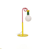 Modern Colorful Geometric Bedside Lamp with Frosted Glass Globe Shade