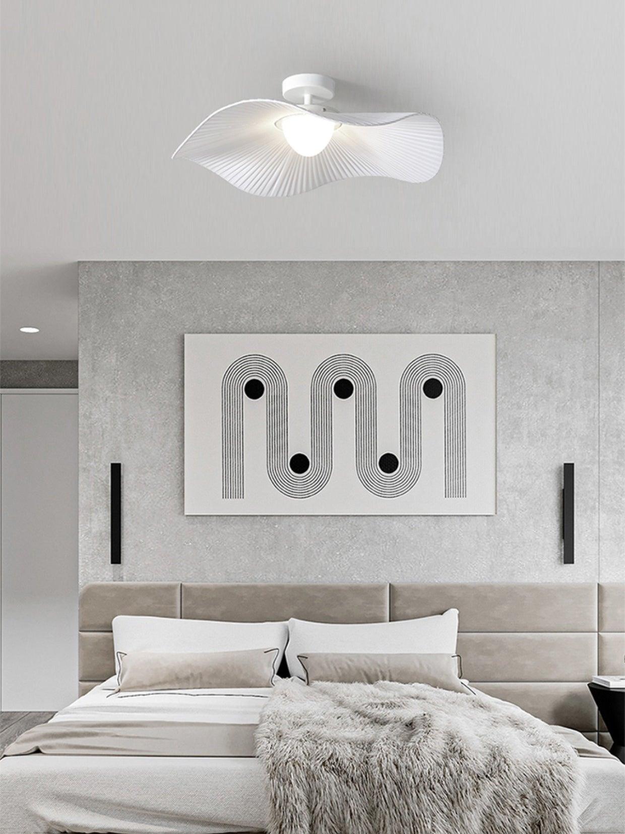 Modern White Cloud Fabric LED Ceiling Lamp for Bedroom and Kids Room