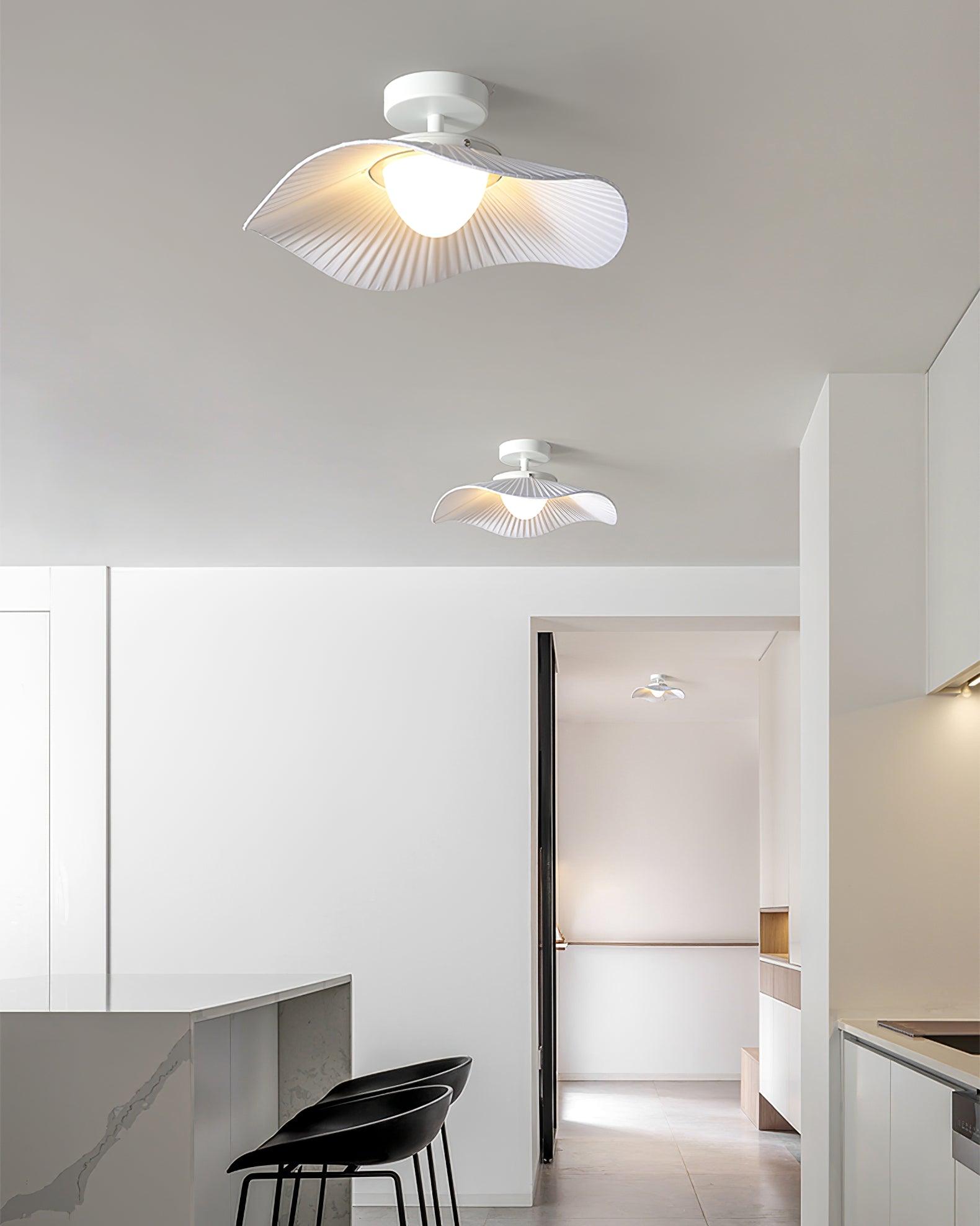 Modern White Cloud Fabric LED Ceiling Lamp for Bedroom and Kids Room