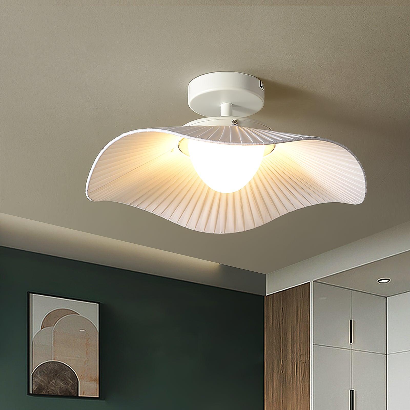 Modern White Cloud Fabric LED Ceiling Lamp for Bedroom and Kids Room