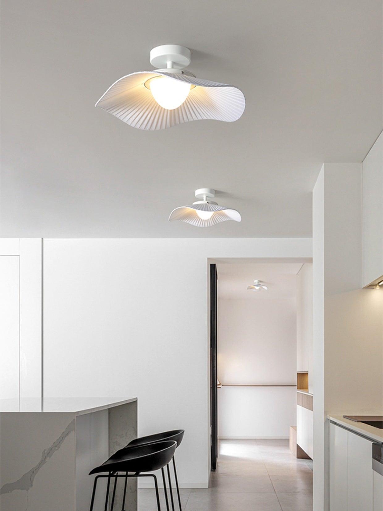 Modern White Cloud Fabric LED Ceiling Lamp for Bedroom and Kids Room