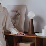 Cloudlet LED Table Lamp Contemporary Wood and Acrylic Desk Light for Soft Ambient Illumination