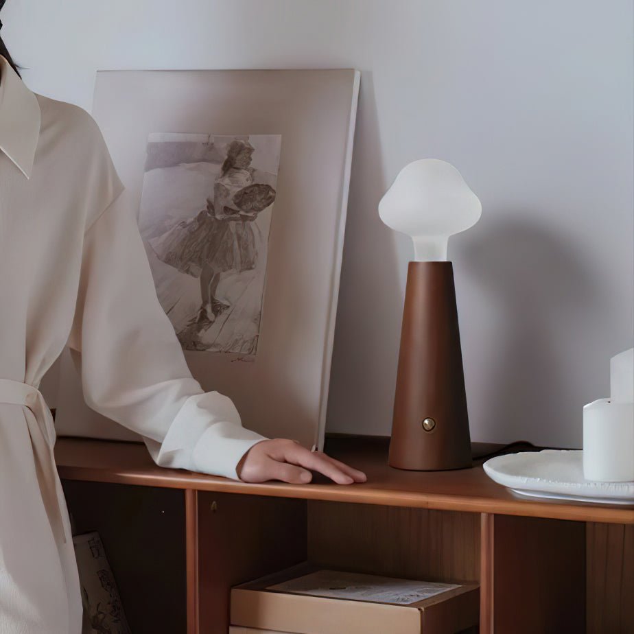 Cloudlet LED Table Lamp Contemporary Wood and Acrylic Desk Light for Soft Ambient Illumination