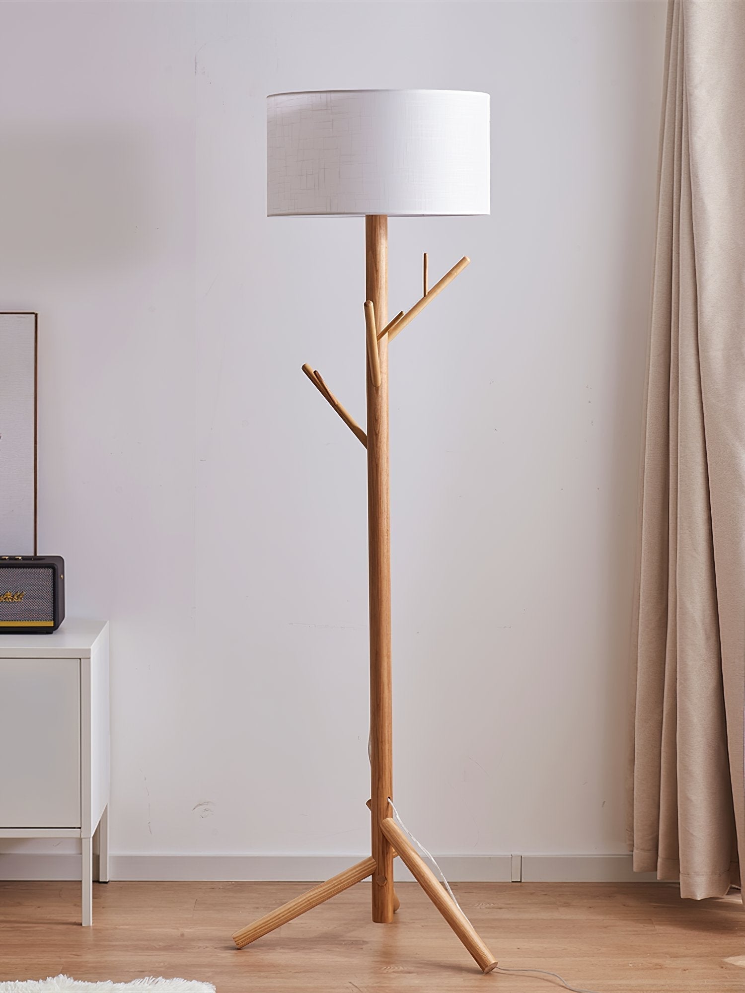 modern-ash-wood-tripod-floor-lamp-with-integrated-coat-rack-and-fabric-shade