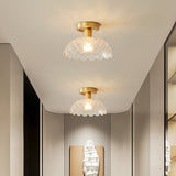 vintage-glass-pineapple-ceiling-flush-mount-light-in-brass-for-entryway-and-hallway