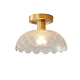 vintage-glass-pineapple-ceiling-flush-mount-light-in-brass-for-entryway-and-hallway