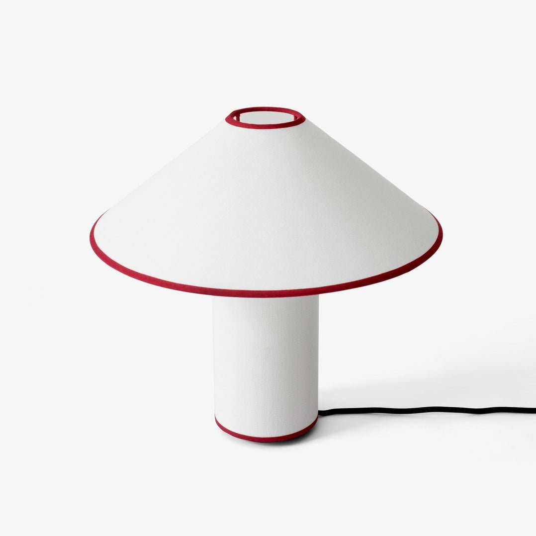 Colette Art Deco Portable Table Lamp with Elegant Textured Fabric Shade