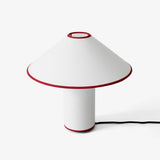 Colette Art Deco Portable Table Lamp with Elegant Textured Fabric Shade
