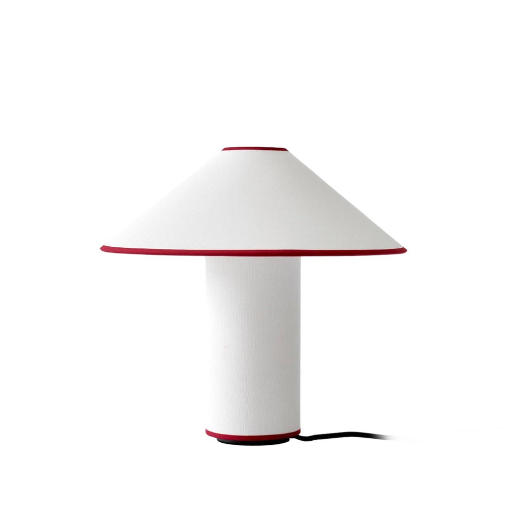 Colette Art Deco Portable Table Lamp with Elegant Textured Fabric Shade