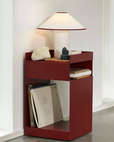 Colette Art Deco Portable Table Lamp with Elegant Textured Fabric Shade