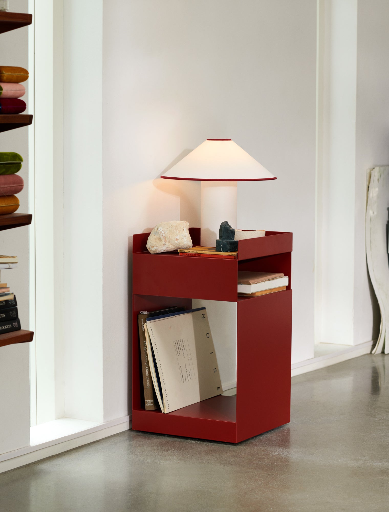 Colette Art Deco Portable Table Lamp with Elegant Textured Fabric Shade