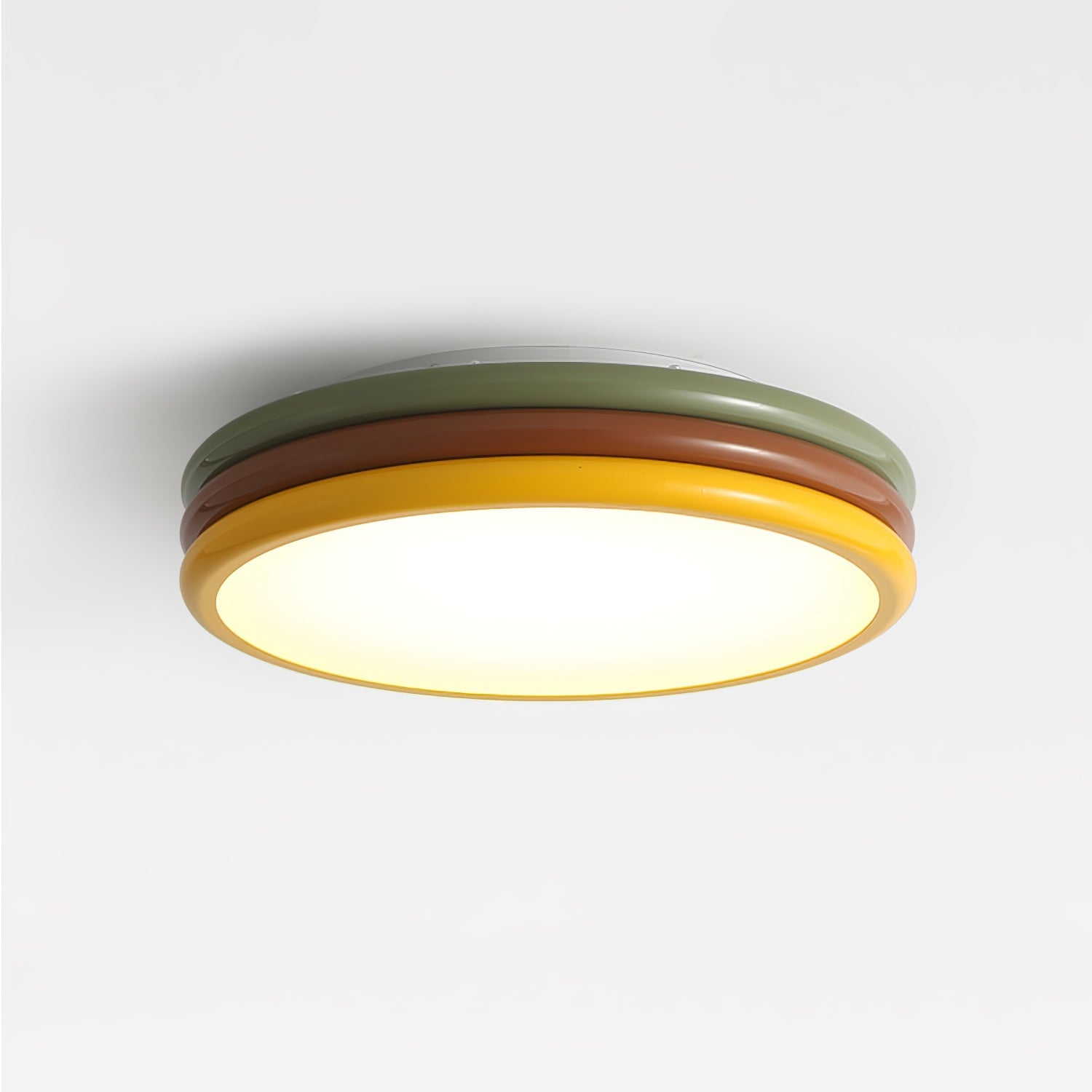 Modern Colorful Layered LED Flush Mount Ceiling Light Round Acrylic Lamp for Bedroom and Living Room