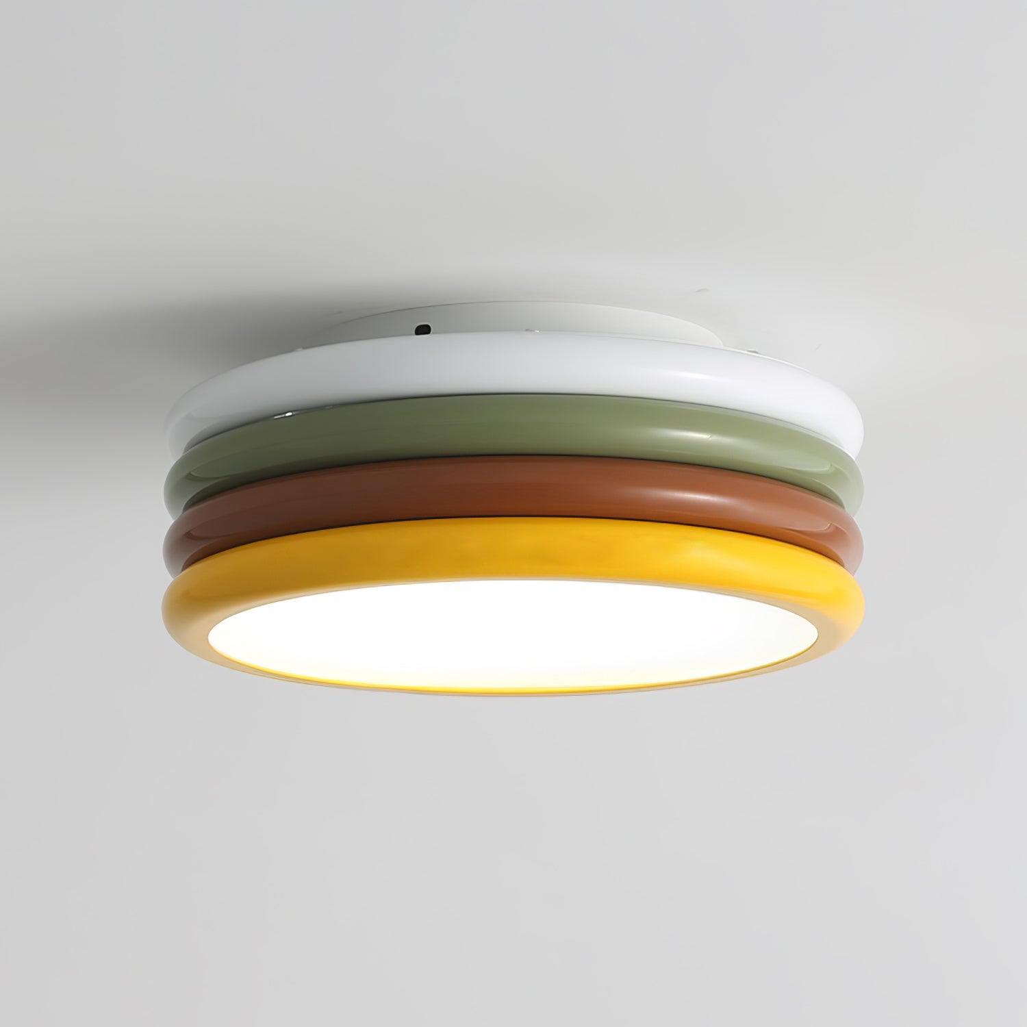 Modern Colorful Layered LED Flush Mount Ceiling Light Round Acrylic Lamp for Bedroom and Living Room