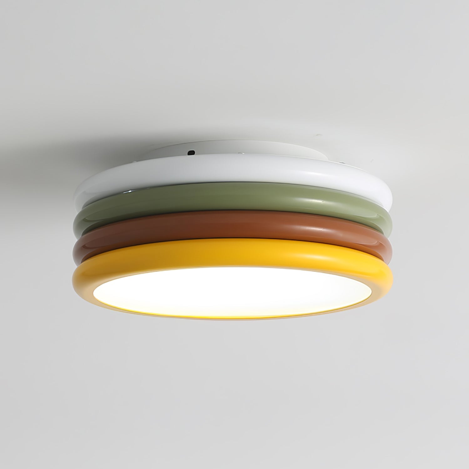 Modern Colorful Layered LED Flush Mount Ceiling Light Round Acrylic Lamp for Bedroom and Living Room