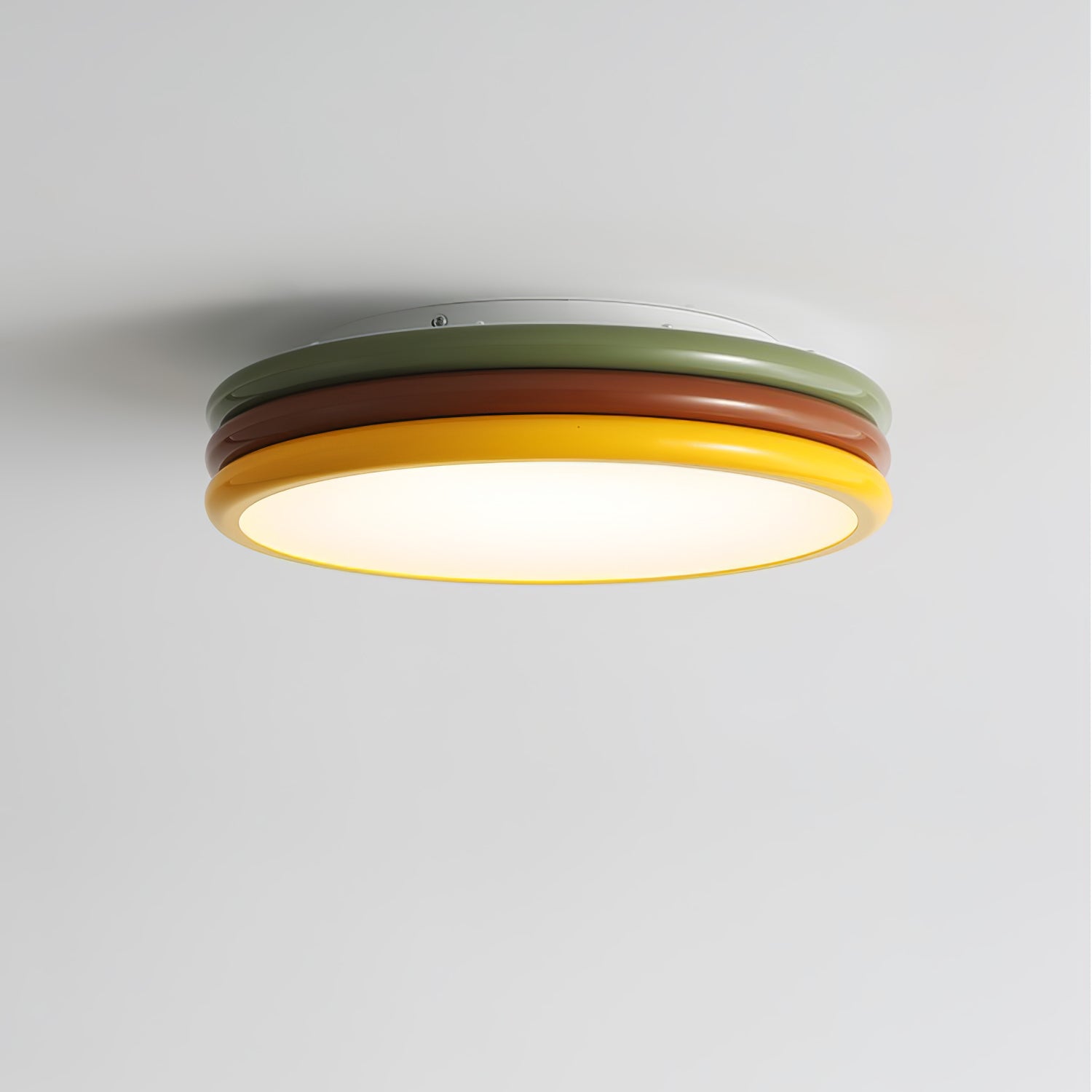 Modern Colorful Layered LED Flush Mount Ceiling Light Round Acrylic Lamp for Bedroom and Living Room